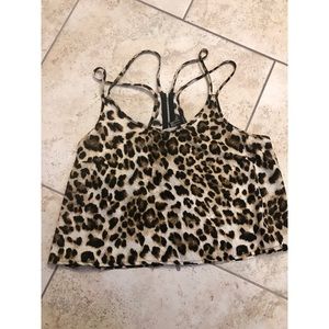 Cheetah print crop top